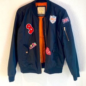 Bomber patchwork jacket